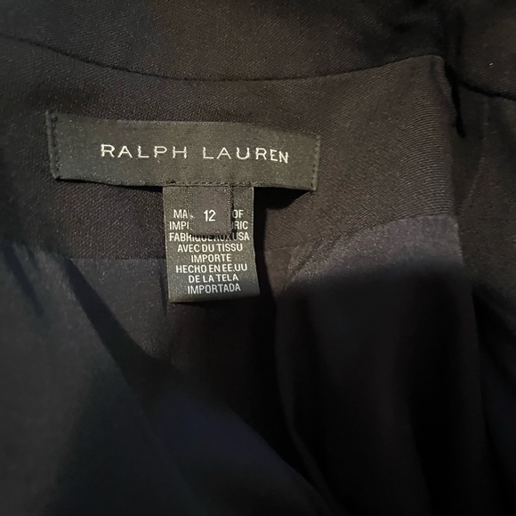 Ralph LaurenBlack Label  Black Virgin Wool Blazer w/Lamb Leather Cuffs and Trim - Picture 6 of 6